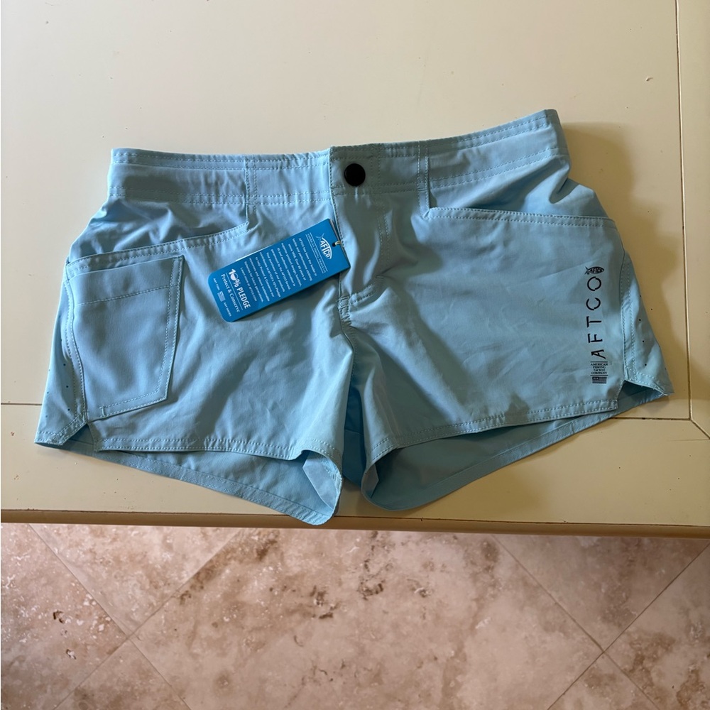 AFTCO Women's Light Blue Athletic Shorts